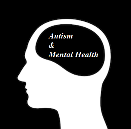 Empty image of a head with the words autism and mental health inside