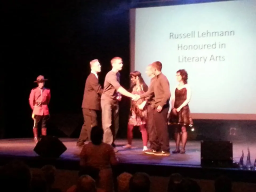 Accepting Literary Excellency Award, Vancouver, Canada - 2013