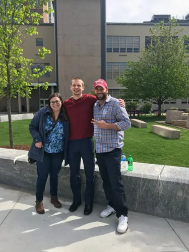 With Autism Behavioral Services owner Nassim Auode and Doctorate Student in Neuroscience Sohpie Schwartz at Boston University Autism Research Center - May 2018